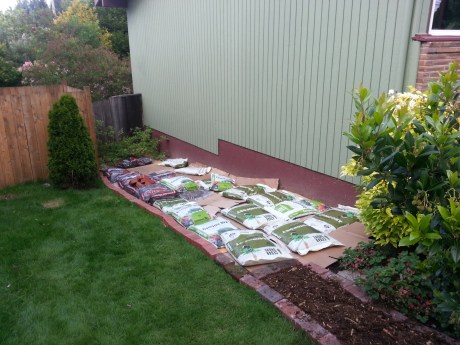 Planting bed in progress.