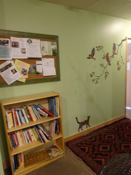 The hallway to my office. I loved the wall stickers!