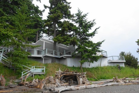 The view of the house from the beach. 